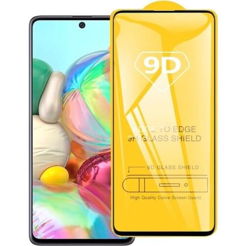 For Galaxy A71 9D Full Glue Full Screen Tempered Glass Film