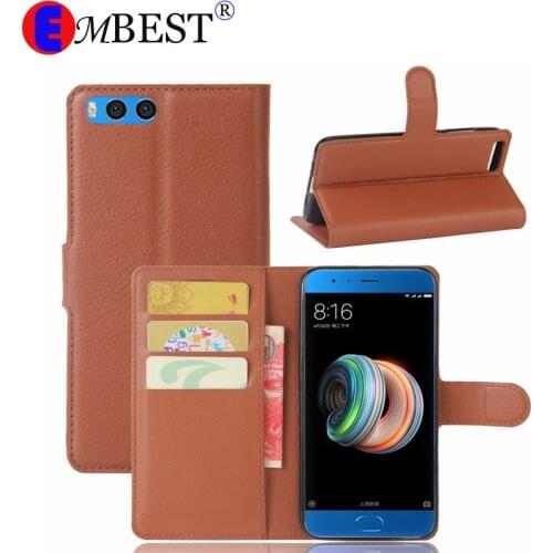 EMBEST Luxury Leather Wallet Flip Case Cover For Xiaomi Note 3 With Stand Function and Card Slots