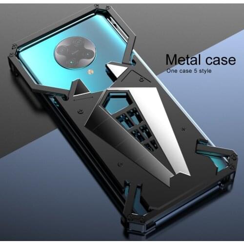 Luxury Shockproof Aluminum Metal Armor Ring Case For Xiaomi Redmi K30 Pro Aluminium Bumper Case Metal Frame Cover