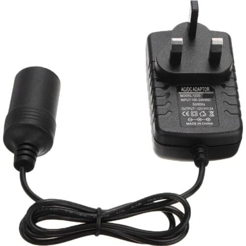 Car Cigarette Lighter Socket Adapter 240V To 12V 2A Power Adapter Converter Wired Controller Plug Connector Adapter
