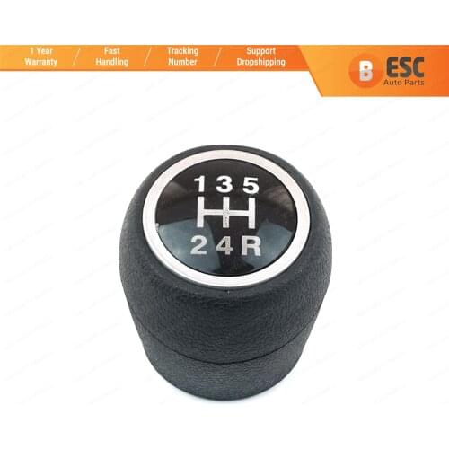 ESP984 Car 5-Speed Manual Gear Shift Shifter Lever Stick Knob Styling Head Chrome Black 55348538 for Fiat Linea Punto Evo