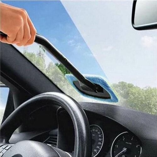2Pcs Detachable Car Window Easy Brush Microfiber Cloth Window Cleaning Towel Cloth Pad Car Accessories Auto Brush
