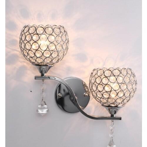 Modern crystal wall lamp gold sconce lights AC110V 220V fashion luxury lustre living room bedroom light fixtures