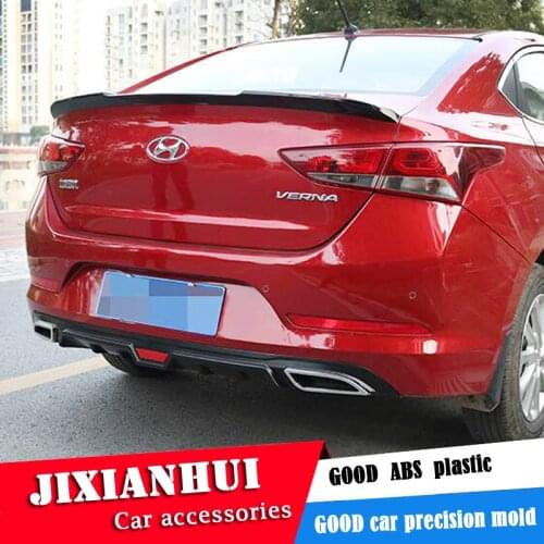 For Hyundai VERNA Accent Spoiler 2017-2018 Accent Spoiler ACY ABS plastic Material Car Rear Wing Color Rear Spoiler