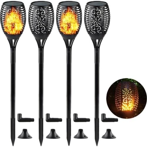 33/51/96 LED Solar Flame Effect Light Outdoor Led Solar Garden Light Flickering Flame Torches Lamp for Courtyard Garden Balcony