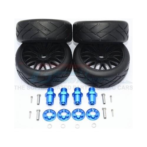 TRX TRX-4 TRX4 82056-4 DEFENDER TRAIL CRAWLER ALLOY 17X19 HEX+ON-ROAD RUBBER RADIAL TIRES W/ PLASTIC WHEELS-SET TRX4889/1719