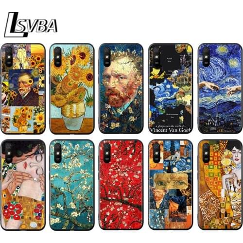 Van Gogh Painting for Xiaomi Redmi 10X Pro 5G 9A 9I 9T 9 GO K40 K30 K20 Ultra 8 7 6 5 4X Pro Soft Black Phone Case