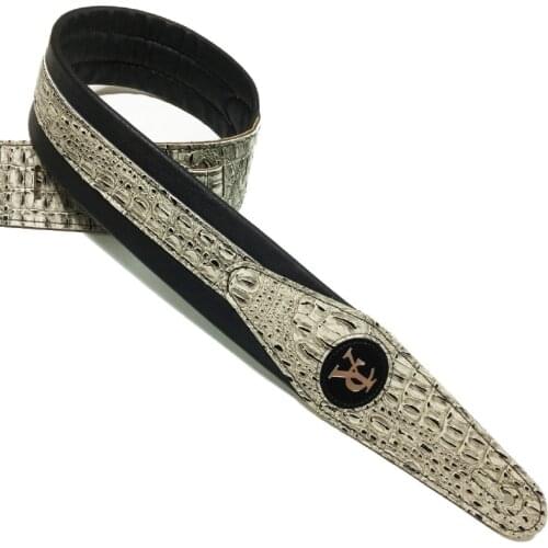 Foreign Trade New High-end Crocodile Guitar Strap Acoustic Guitar Electric Guitar Bass Student Performance Rock Universal