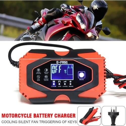 1pc 12V 24V Automatic Car Battery Charger Lead-acid AGM GEL Lithium LiFePO4 Truck Auto Motorcycle Repair Tool Accessories Parts