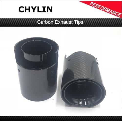 1PCS New Model MP Carbon fiber Exhaust Tip for BMW F87 M2 F80 M3 F82 F83 M4 Black Glossy exhaust tip car accessories