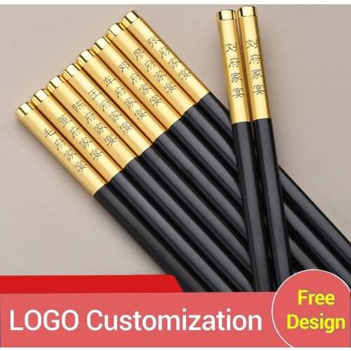 Custom Chopsticks 10 Pairs of High Temperature Resistant Non-slip Reusable Sushi Sticks