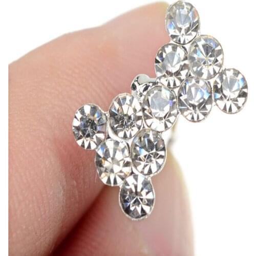 20Pcs/Lots hair tools Bowknot Rhinestone Desgin wedding Hair Pins Clips for bride #9