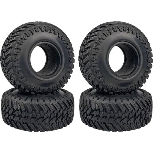 High-quality 4PCS 107mm Rubber 1.9 Inch Wheel Tire Tyre for 1:10 RC Crawler Car Axial SCX10 90046 D90 Traxxas TRX4 TRX6