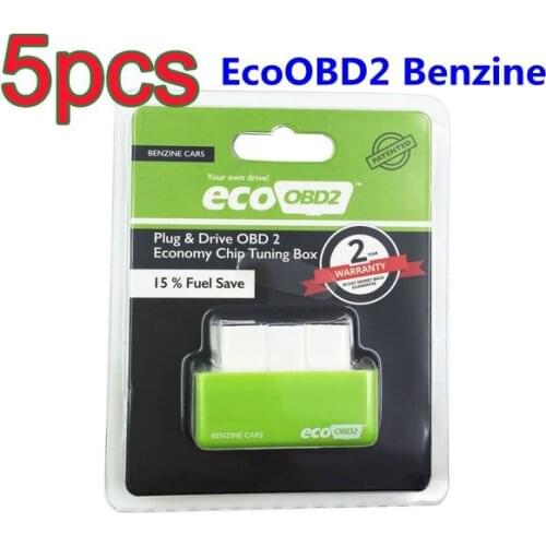 5pcs Wholesale Plug And Drive EcoOBD2 Economy Chip Tuning Box For Benzine 15% Fuel Save High Quality Free Shipping