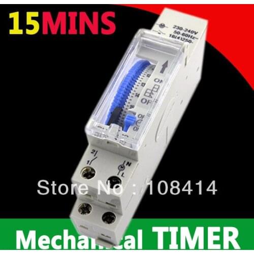 15 Minutes Analogue Staircase Time Switches 220VAC DIN rail mounted Timer SUL180a