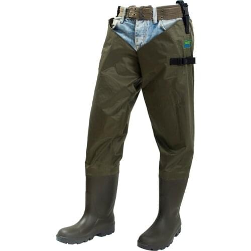 ORİON Pant Boots Fishing Waders Mens Fishing Waders PVC Waist High with Boots 100% Waterproof Waders Breathable Fly Fishing Hi
