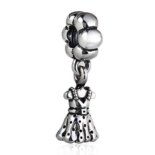 One-piece Dress Authentic 925 Sterling Silver European Dangle Charms Pendants Fine Jewelry Accessories Beads SDC915