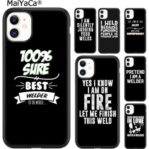 MaiYaCa I'm a Welder Engineers Need Heroes Too Vintage Welding Phone Case Cover For iPhone 5 SE 6 7 8 plus X XR XS 11 12 pro max
