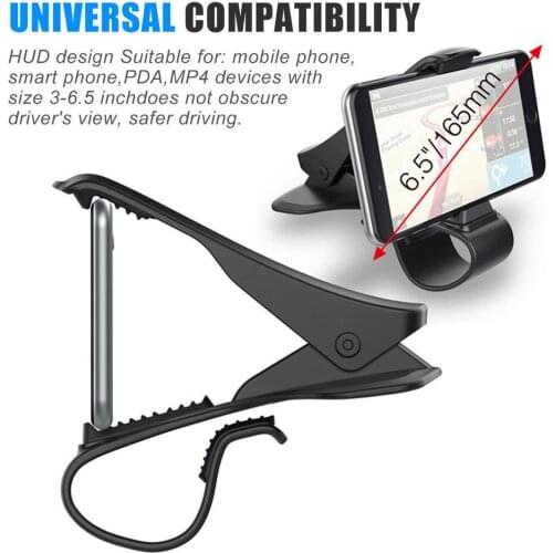 Car Dashboard Phone Holder Mounting Bracket For GPS Support Cradle Cellphone Head Up Display Smartphone Fixed Clip Stand Rack