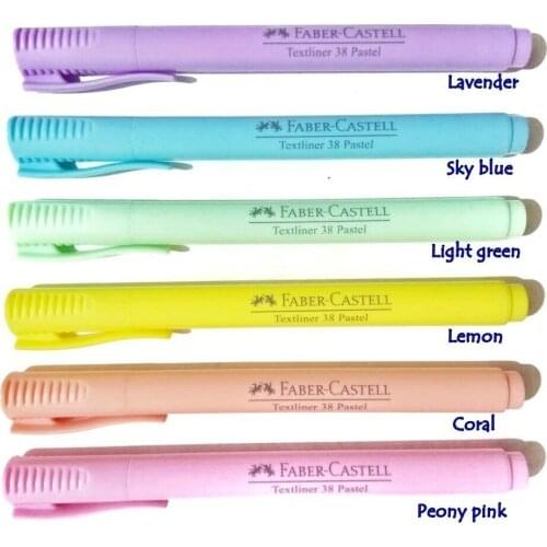 Faber-Castell Highlighter 38 Pastel 6-pack
