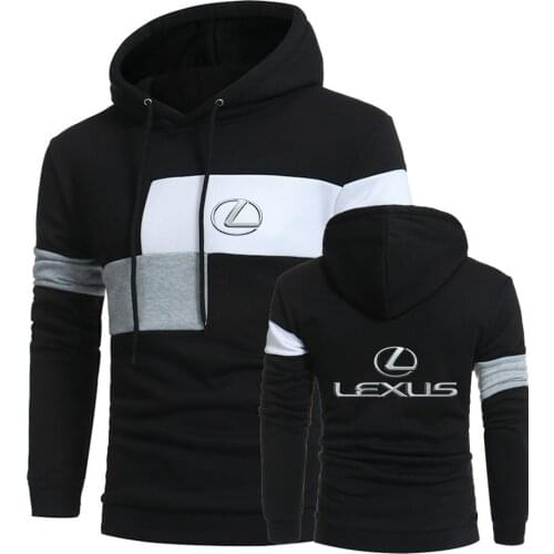 LEXUS Logo 2021 Men 3 Color Splice Pullover Male Harajuku Sweatshirts Cotton Comfortable Hip Hop Classic Coats Hoodies