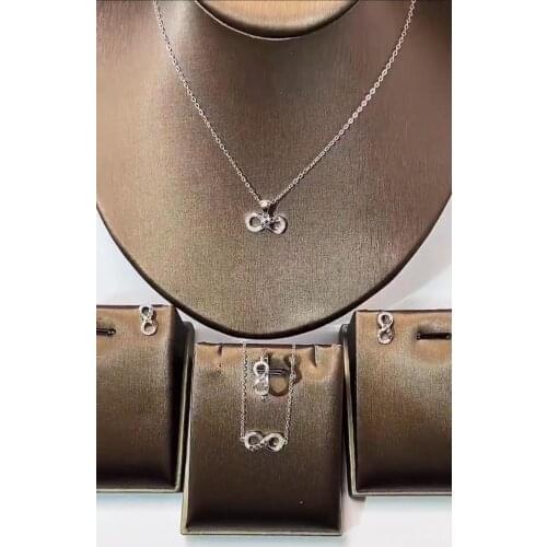 AccKing 4pcs925 sliver Bridal Zirconia Full Jewelry Sets For Women Party, Luxury Dubai Nigeria CZ Crystal Wedding Jewelry Sets