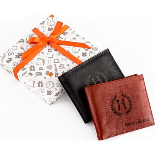 Personalized Printed Leather Mens Wallet Leather Mens Wallet Special Gift for Fathers Gift for Boyfriend