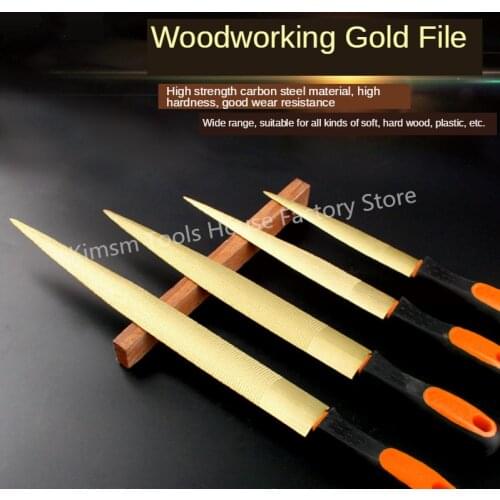 4/6/8/10/12 Inch Double-side Gold File Hardwood Carving Grinding Polishing Fine-Teeth File Carpenter Woodworking DIY Multi Tools