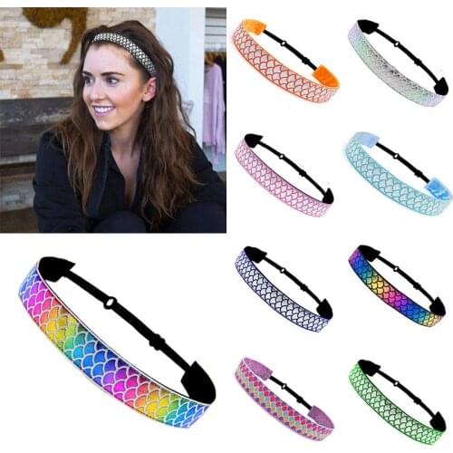 Ladies Colorful Hairband head Band Headband Fashion Mermaid Anti-slip Headbands Head wrap Women Hair accessories