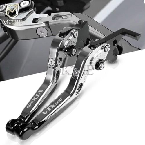 Motorcycle VTX1300 Brake Clutch Levers For Honda VTX 1300 C VTX1300C Retro CNC Adjustable Folding Extendable Brake Clutch Levers