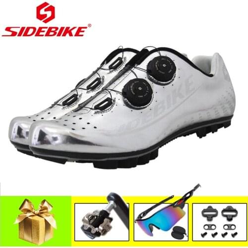SIDEBIKE Mtb Cycling Shoes Carbon Sapatilha Ciclismo Breathable Racing Bicycle Sneakers Add SPD Pedals Ultra-light Mtb Shoes