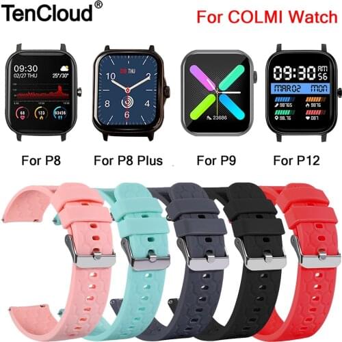 Replacement Band For COLMI P12 P8 Plus Pro SE Wrist Strap For COLMI P10 P9 V31 V23 Pro Land 2S Silicone Bracelet 20mm Universal