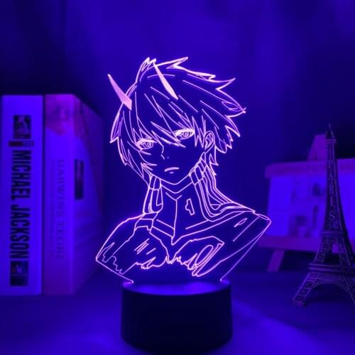DARLING In The FRANXX Hiro Led Night Light for Bedroom Decor Nightlight Anime Gift Table 3d Lamp CODE 016 DARLING In The FRANXX