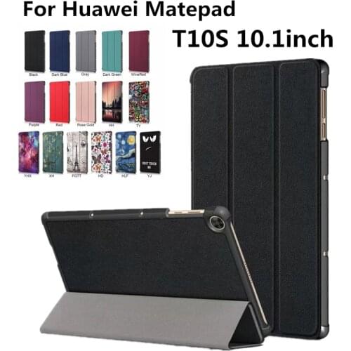 Ultra Light Slim Shockproof Protective Cover Huawei MatePad T10s 10.1" 2020 AGS3-L09/AGS3-W09 Case Trifold Kickstand