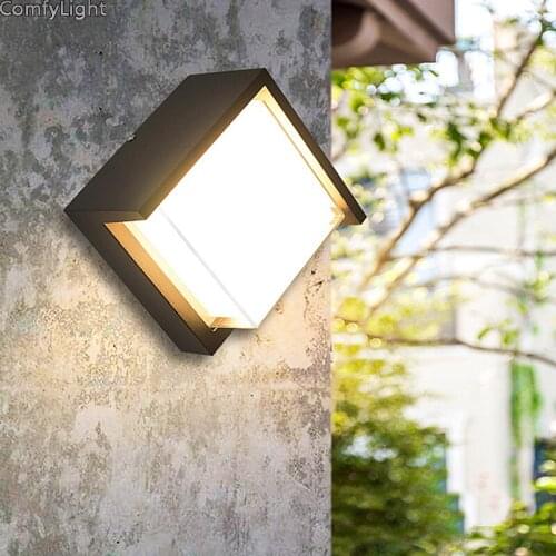 Vintage Retro square outdoors waterproof wall lamp villa garden house courtyard porch wall lights LED sconces Doorway outside