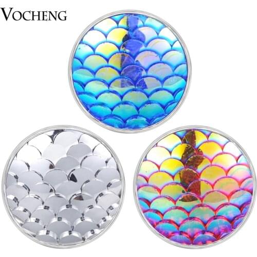Vocheng Resin Ginger Snap Charms Copper Metal Base 7 Colors 18mm snap button Charms Vn-1829