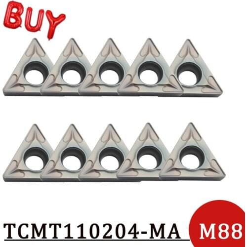 High Quality TCMT110204 MA M88 Carbide Inserts Internal Turning Tool Blades CNC Lathe Cutter Tools Use For Stainless Steel