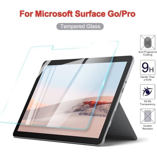 Tempered Glass For Microsoft Surface Pro X 2 3 4 5 6 7 10.6 Tablet Screen Protector For Surface Go 1 2 Premium 9H Glass Film