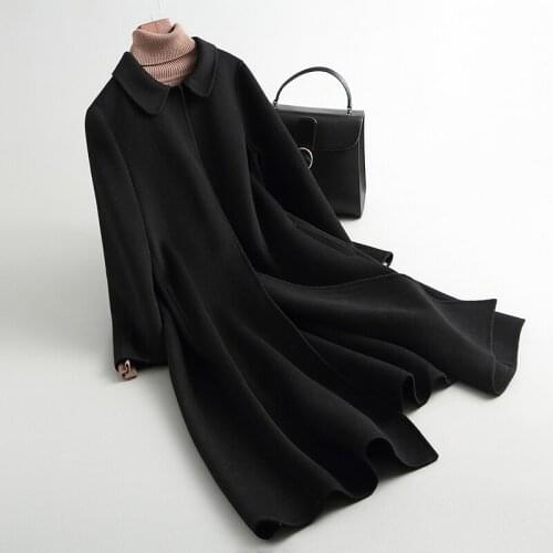 Winter Jacket Women 100% Wool Coat Female Handmade Double-side Wool Womens Coats abrigos mujer invierno 2020 PS-D727