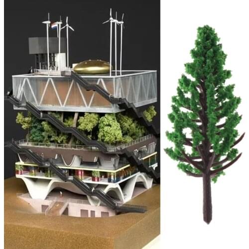 20pcs Model Trees Park Street Railroad House Layout Green Landscape Scenery