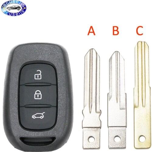 3 Button Remote Car Key Shell Case Fob for Renault Duster Dokker Trafic Master 2013-2017 VAC102 blade HU137