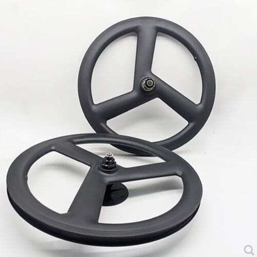 3 spoke 451 wheels carbon Tri spoke 22 inch folding bike Wheelset carbon clincher wheel a the
