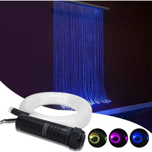 6W RGW app Fiber Optic Sensory Light Kit 200pcs*0.75mm*2M Curtain Flash Point Waterfall Lighting Kids Toy Sensory Light Home