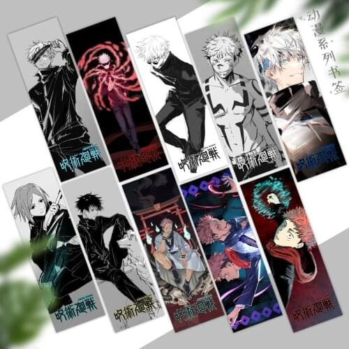 Anime cartoon bookmark different world Jujutsu Kaisen jojo bizarre adventure Cosplay creative bookmark folder stationery Comic