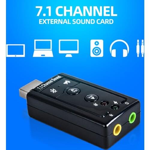 ANMONE Mini 7.1 USB Stereo Audio Adapter External Sound Card for Windows XP/2000/Vista/7/8/10 3D USB Audio Adapter for PC Laptop