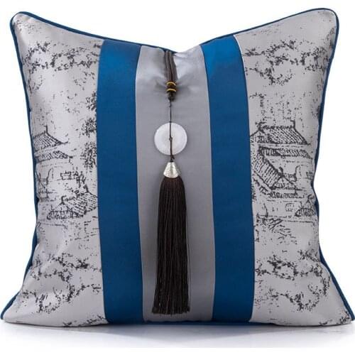 Decorative Cushions For Living Room Blue Grey Pillow Car Cushion Throw Pillow Case Home Decor Nordic Sofa Cushion Cover