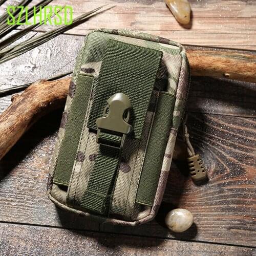 For Samsung A7 2018 A60 A50 A40s A80 A9 A6PLUS M10 m40 M20 M30 A20e Outdoor Bag MOLLE Army Camouflage Bag Hook Loop Belt Cover