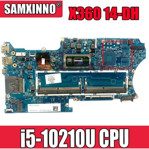 FOR HP PAVILION X360 CONVERTIBLE 14-DH Laptop Motherboard L67767-601 L67767-501 L67767-001 18742-1 448.0GG03.0011 i5-10210U CPU