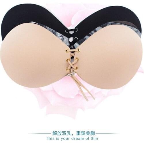Shipping Sexy Strapless Stick On Push Up NudeBra Silicone Backless Bra Invisible Bra