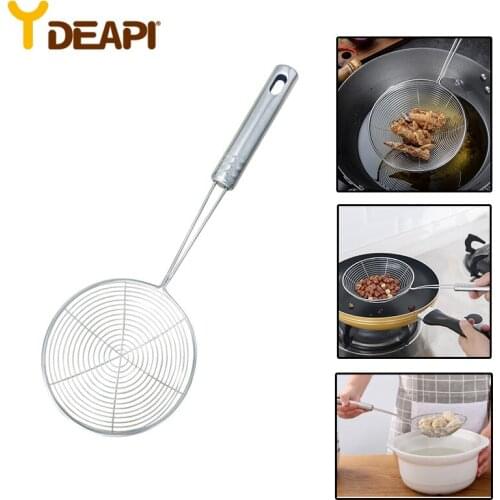 YDEAPI New Colanders & Strainers Multi-functional Filter Spoon Food Kitchen Oil-Frying Salad BBQ Filter Kitchen Supplies